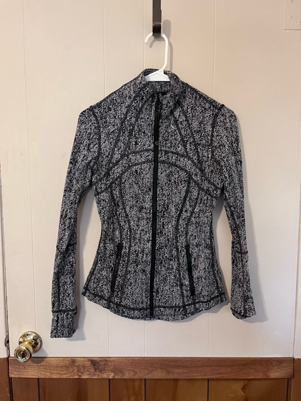 lululemon athletica Black and White Full‑Zip Define Jacket